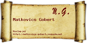 Matkovics Gobert névjegykártya
